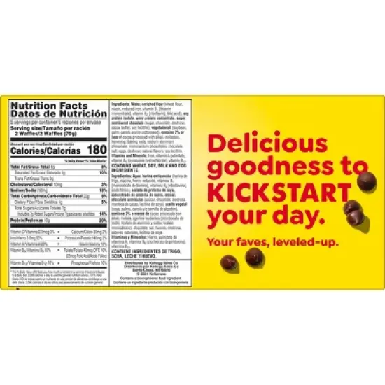 Eggo Frozen Protein Chocolate Chip Brownie Waffles - 12.3oz/10ct image {11}