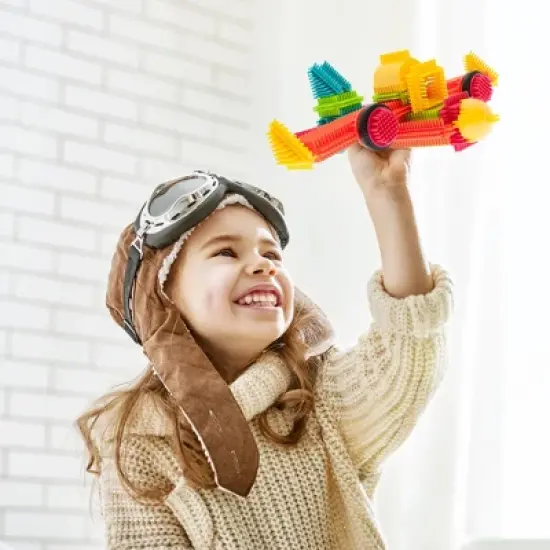 PicassoTiles&reg; Bristle Lock Tiles Building Blocks, 120-Piece image {7}