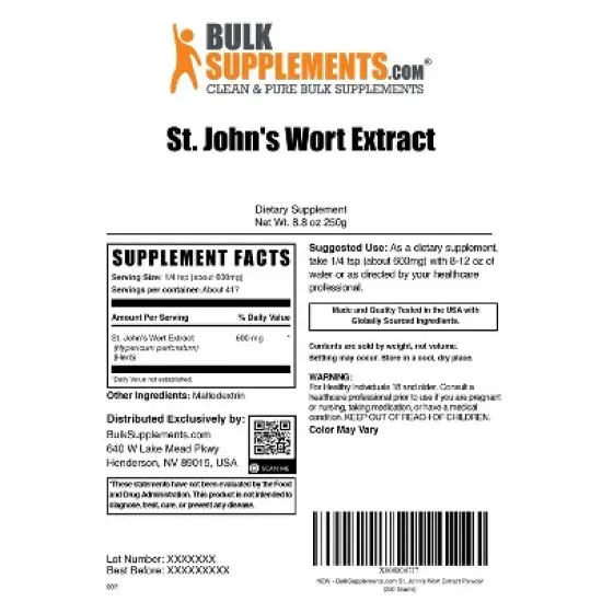 BulkSupplements St. John's Wort Extract Powder image {5}