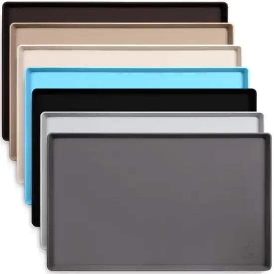 DogBuddy Dog Food Mat, Waterproof Mat for Dog Bowls, Silicone Mat for Dog Food and Water Bowl, Nonslip Rubber Pet Food Mat image {7}