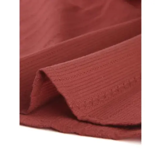 Agnes Orinda Women's Plus Size Flutter Sleeve Drawstring Flowy Summer Split V Neck Tunic Top image {5}