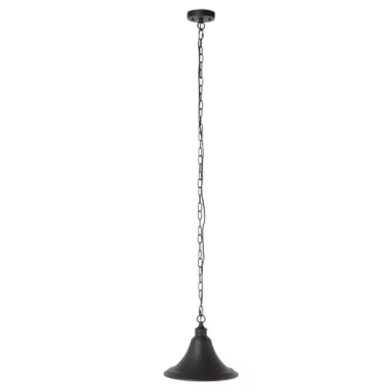 Graylyn 11.8" Outdoor Pendant - PLT7017 - Black - Safavieh image {1}