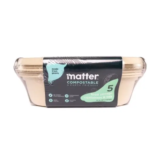 Matter Compostable Food Storage Container - 37 fl oz/5ct image {1}