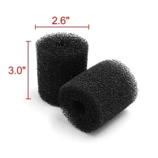 Unique Bargains Cylinder Pre-Filter Sponge Filter Media for Betta Aquarium 2.6 inch Dia 2 Pcs image {1}