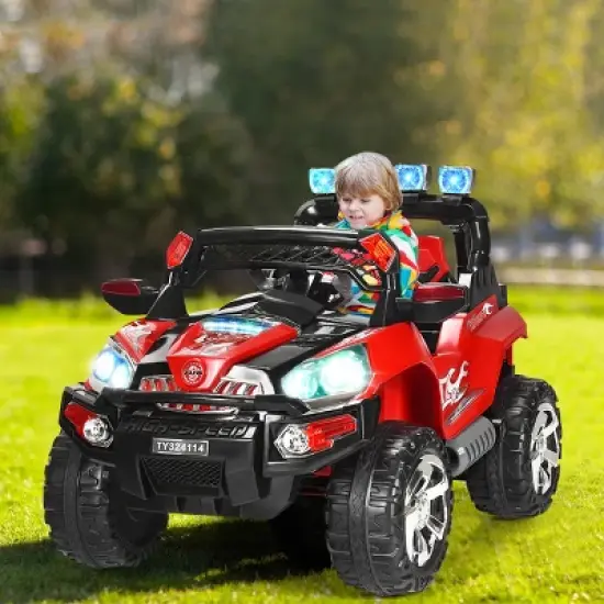 Costway 12V Kids Ride On Truck Car SUV MP3 RC Remote Control with LED Lights Music image {1}