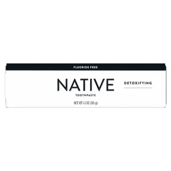 Native Premium Detoxifying Charcoal with Mint Fluoride Free Toothpaste - 4.1oz image {7}
