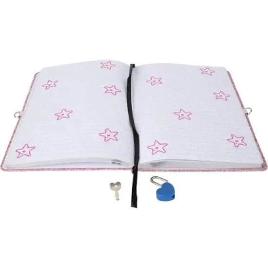 Seven20 Diary for Kids with Lock and Key, 160 Pages - Sparkly Cute Alien Space Design - Hardcover Journal Notebook for Girls & Boys - Gift for Kids image {3}