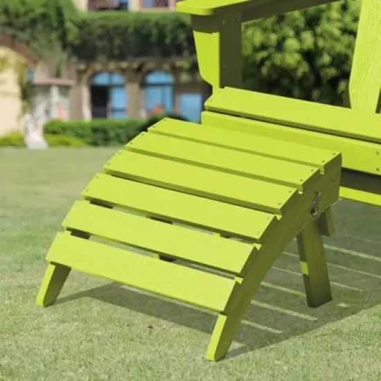 Hyleory HDPE Foldable Outdoor Folding Ottoman Patio Footrest for Adirondack Chairs image {8}