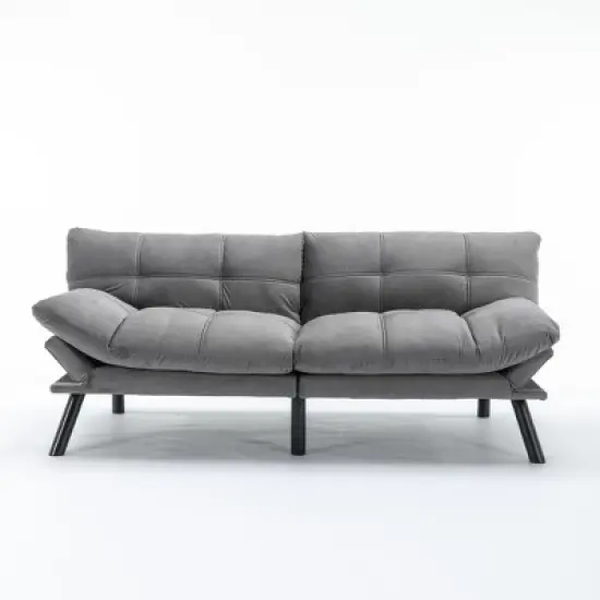 Light Gray Convertible Folding Modern sofa Bed image {5}