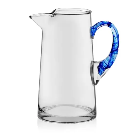 Libbey Cabos Blue Handled Glass Pitcher, 90 ounce image {2}