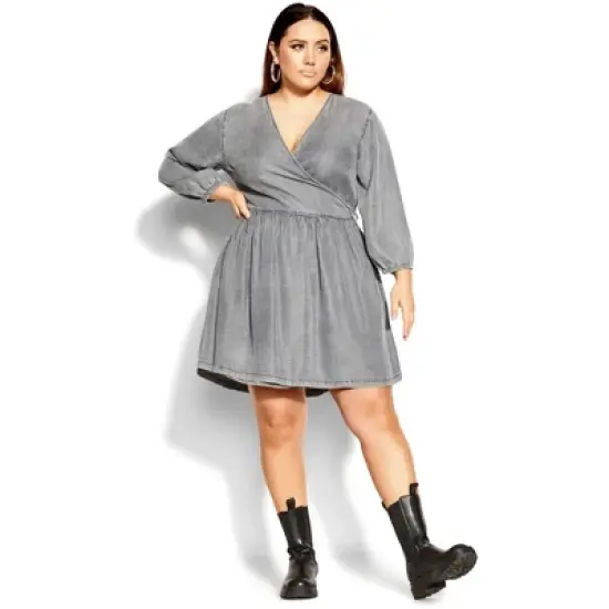 Women's Plus Size Pared Back Dress  - Black | CITY CHIC image {6}