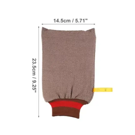 Unique Bargains Bath Shower Gloves Body Scrubber 9.25"x5.71" 1 Pc image {3}