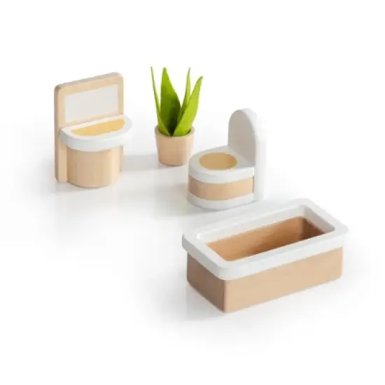 Guidecraft Modern Home Dollhouse Furniture - 24 pc. Set: Dollhouse Accessories Pretend Play Furniture, Toys for Boys Girls & Toddlers 3Y+ image {4}