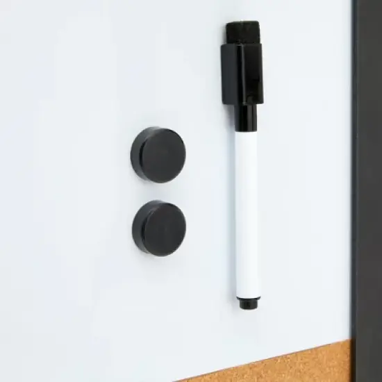 Juvale Message Center Bulletin Board, Magnetic Whiteboard, Chalkboard, Mail Holder, Corkboard, Key Hook image {6}