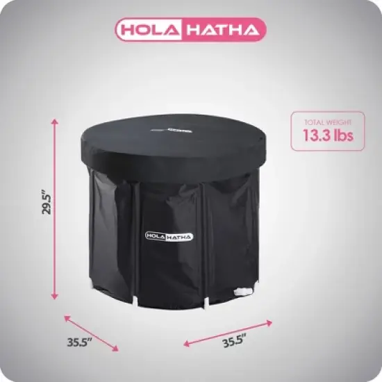 HolaHatha 120 Gal Ice Bath Tub, Portable Cold Water Plunge Recovery Tub w/ Lid Cover image {2}