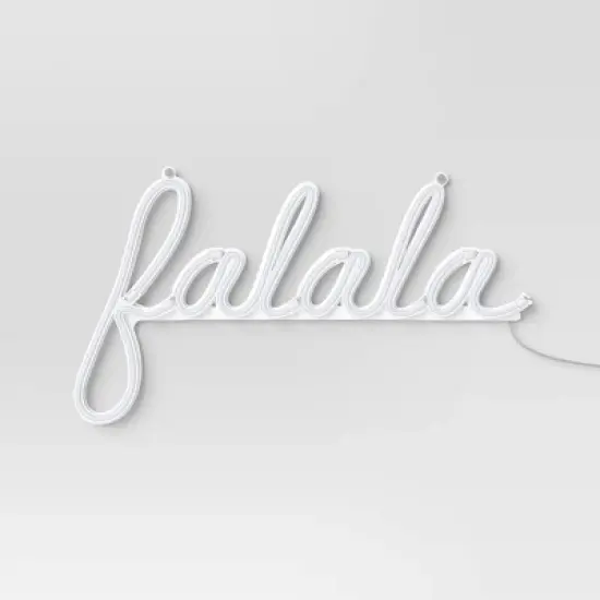 LED Animated Christmas Neon Fa La La Hangable Sign White/Red/Green - Wondershop&trade; image {2}