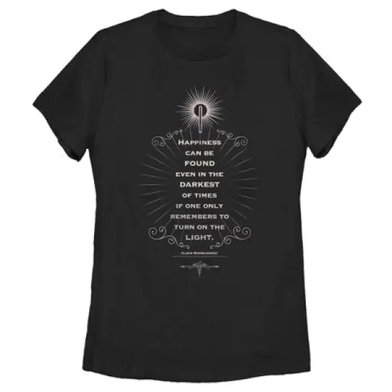 Women's Harry Potter Dumbledore Happiness Quote T-Shirt image {3}