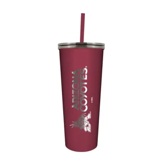 NHL Arizona Coyotes 24oz Skinny Tumbler with Straw image {1}