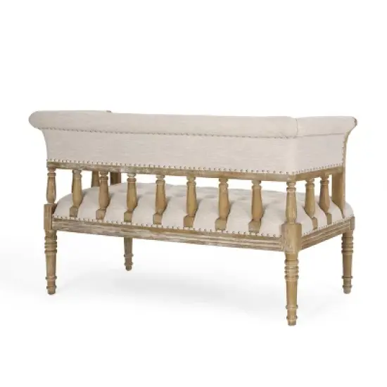 Loyning Traditional Fabric Tufted Loveseat - Christopher Knight Home image {2}