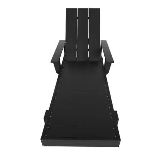 WestinTrends Ashore Modern Reclining Chaise Lounge With Arms & Wheels image {1}