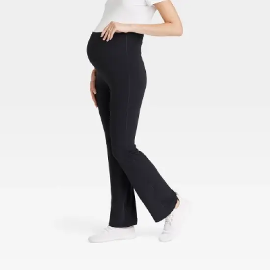 Fold Down Active Flare Leg Maternity And Beyond Leggings - Isabel Maternity by Ingrid & Isabel&trade; image {2}