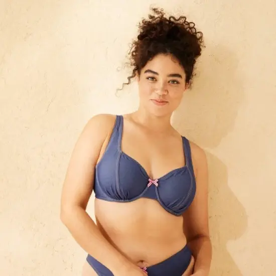 Women's Underwire Bikini Top - Wild Fable&trade; Blue Denim image {3}