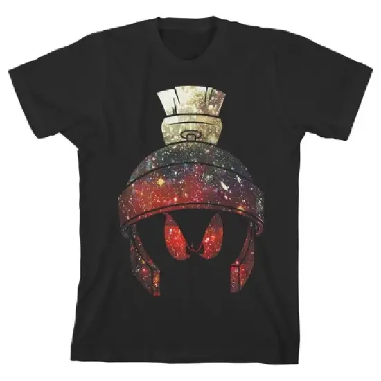 Looney Tunes Marvin The Martian Galaxy Boys' Black Short-Sleeve T-shirt Toddler Boy to Youth Boy image {4}