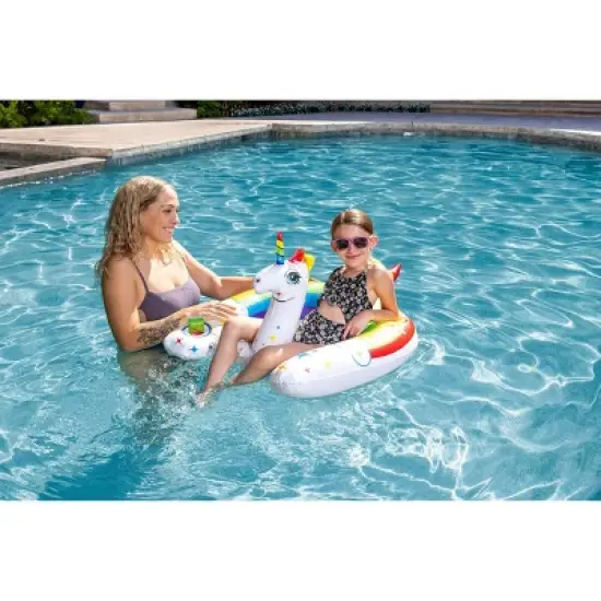 Poolmaster Rainbow Unicorn Inflatable Swimming Pool Float image {9}