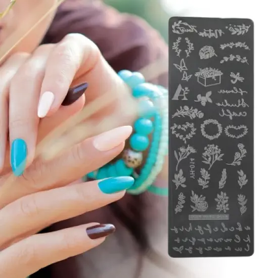 Unique Bargains Colorful Nail Art Stamp YH-014 Silver Tone 1 Pc image {4}