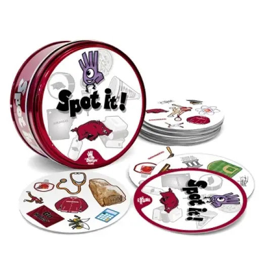 MasterPieces Officially Licensed NCAA Arkansas Razorbacks Spot It Game for Kids and Adults image {2}