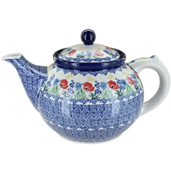 Blue Rose Polish Pottery 60 Ceramika Artystyczna Medium Teapot image {9}