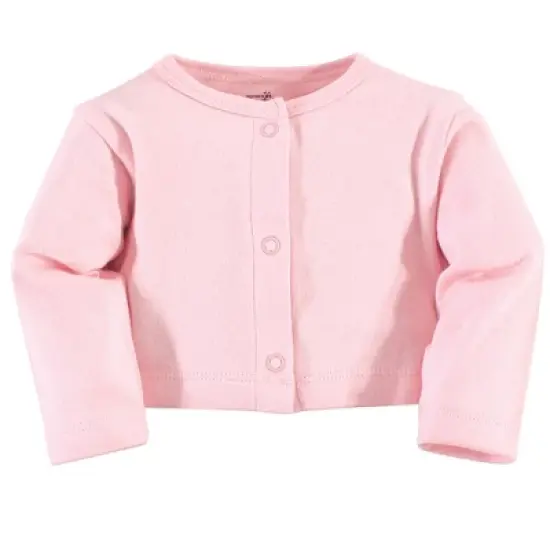 Touched by Nature Baby and Toddler Girl Organic Cotton Dress and Cardigan 2pc Set, Botanical image {2}