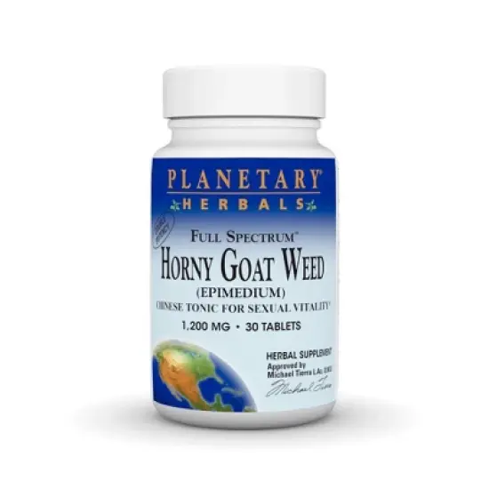 Full Spectrum Horny Goat Weed 1200mg by Planetary Herbals  -  30 Tablet image {3}