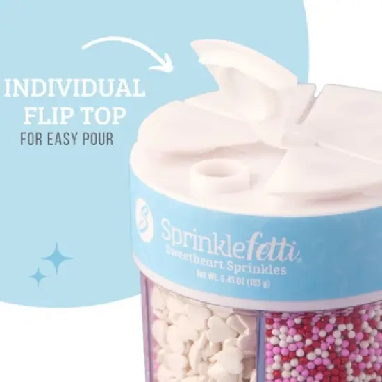 Sweets Indeed | Sweetheart 6-Cell Sprinklefetti Jar image {3}