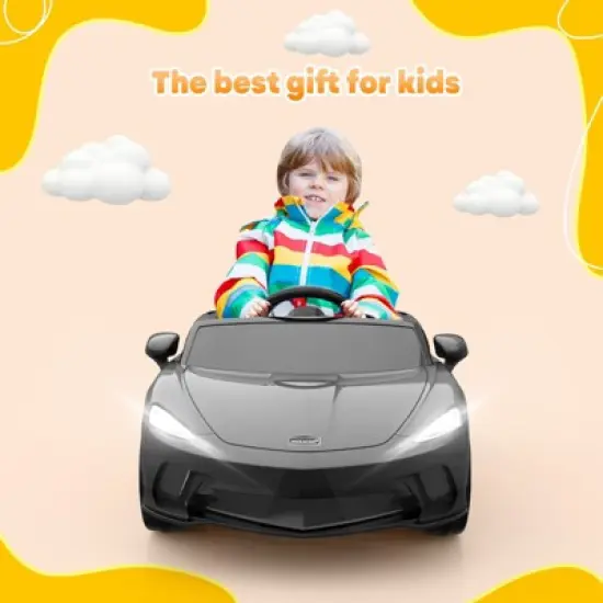 Kids 12V Ride On Sports Car, Battery Powered Electric Toy, w/ Parent Remote Control, Bluetooth, Horn, Music & LED Headlights Taillights, for 3-6 Y image {6}
