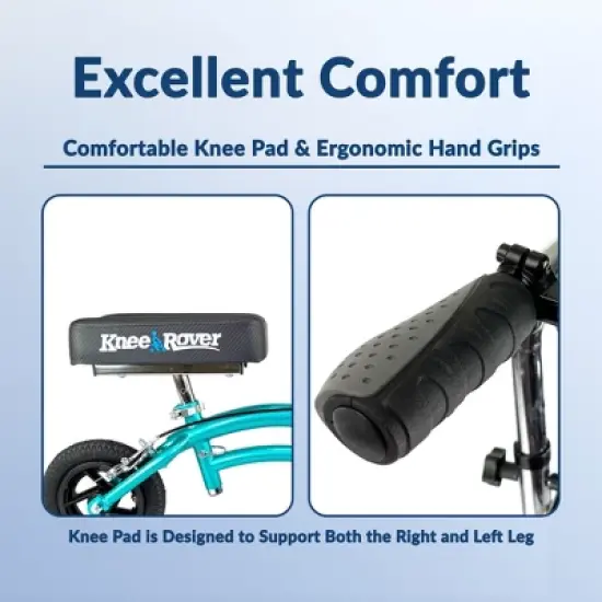 KneeRover Jr All Terrain Knee Scooter Coastal Teal image {8}