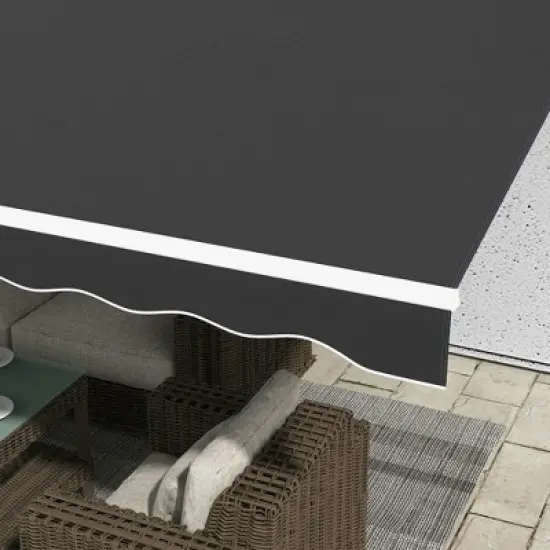 Resenkos Patio Awning, Outdoor Sun Shade Shelter Cover Awnings,16' x 10' Retractable Awning, 280gsm UV Resistant Sunshade Shelter, Brown image {6}