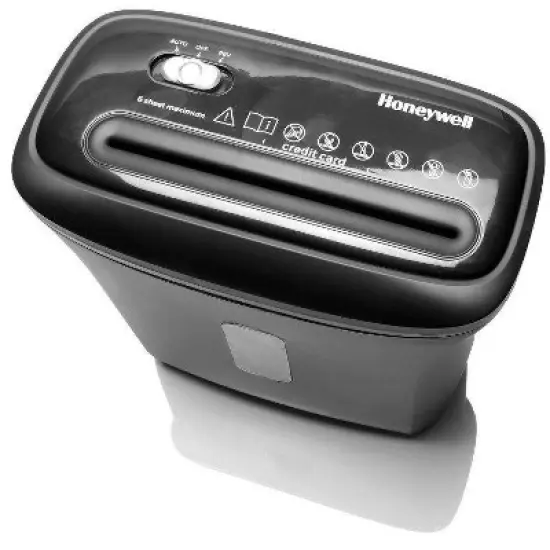 Honeywell 6 Sheet Cross Cut Paper Shredder for Home use Black: Document Shredder with Automatic Start & Thermal Protection image {3}