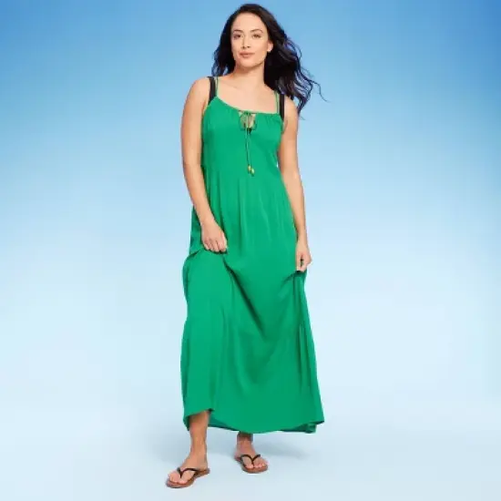 Women's Tiered Maxi Cover Up Dress - Kona Sol&trade; image {3}