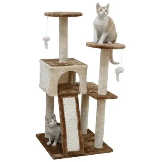 Go Pet Club 44" Kitten Cat Tree with Scratching Board F709 image {4}