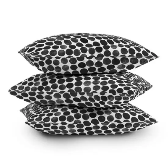Deny Designs Garima Dhawan Dance Square Outdoor Throw Pillow Black/White image {3}
