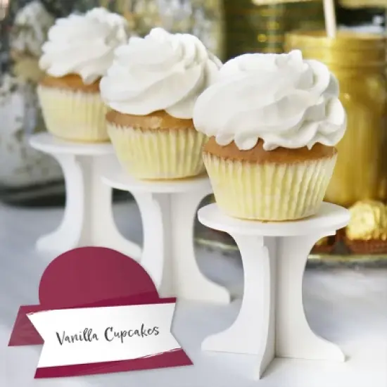 Big Dot of Happiness Burgundy Elegantly Simple - Guest Party Favors Tent Buffet Card - Table Setting Name Place Cards - Set of 24 image {3}