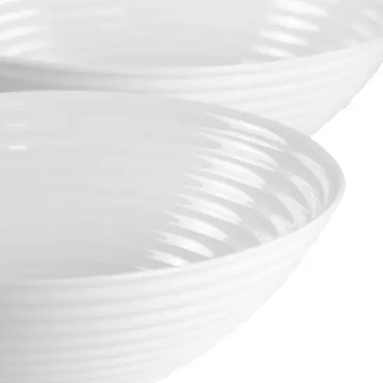Gibson Ultra Patio 4 Piece Tempered Opal Glass Cereal Bowl Set in White image {4}