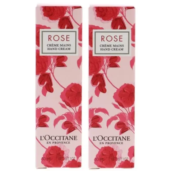L'Occitane Rose Hand Cream, Luxuriously Nourishing, Delicate Rose Aroma, Hydrating & Soothing Pack of 2, 1 oz image {4}