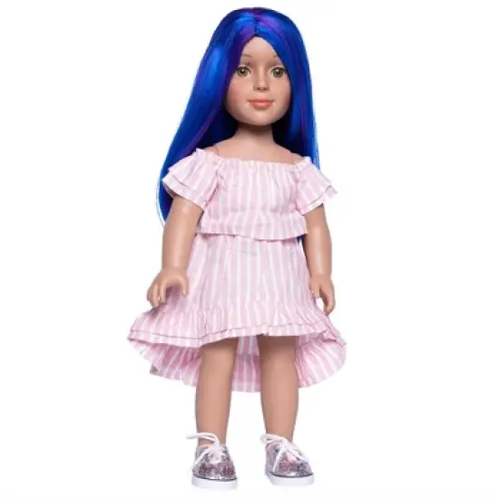 I'M A GIRLY Rose Gold Glitter Sneakers - Fits I'M A GIRLY 18" Fashion Doll image {3}