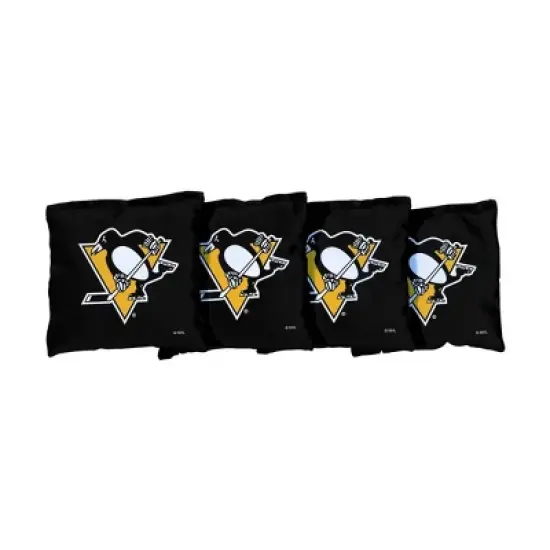 NHL Pittsburgh Penguins Corn-Filled Cornhole Bags Black - 4pk image {1}