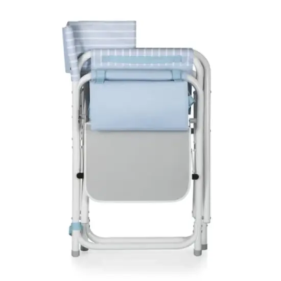 Picnic Time Outdoor Directors Chair - Mod Denim Stripes image {6}