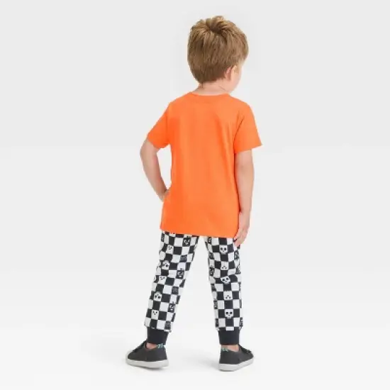 Toddler Boys' Halloween Short Sleeve T-Shirt and Jogger Pants - Cat & Jack&trade; Orange image {1}