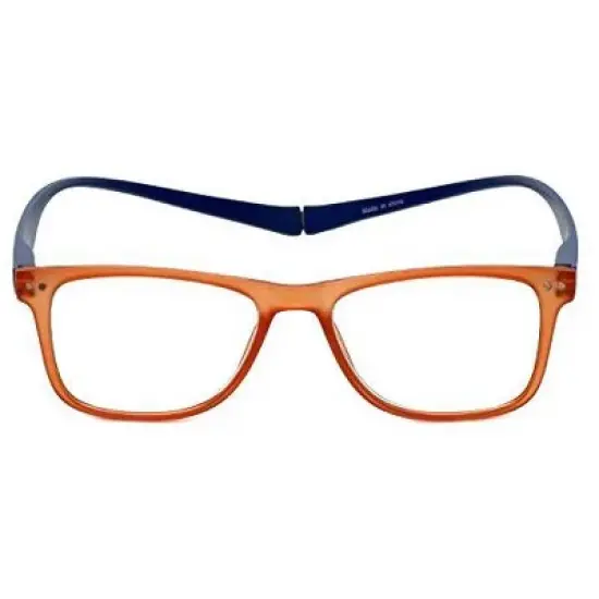 Magz Astoria Magnetic Front Connecting Reading OR Blue Light Glasses OR Transition Photochromic in Matte Orange image {1}