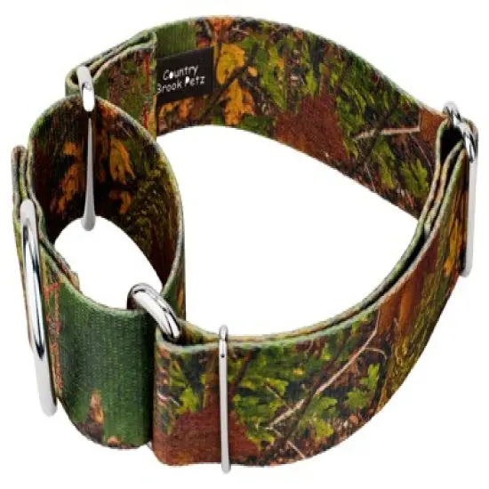 Country Brook Petz 1 1/2 Inch Southern Forest Camo Martingale Dog Collar image {3}